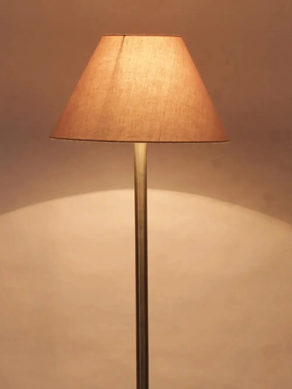 Premium Conical Designer Metal Floor Lamp With Cotton Shade White