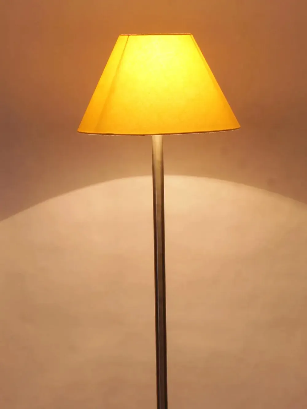 Premium Conical Designer Metal Floor Lamp With Cotton Shade White