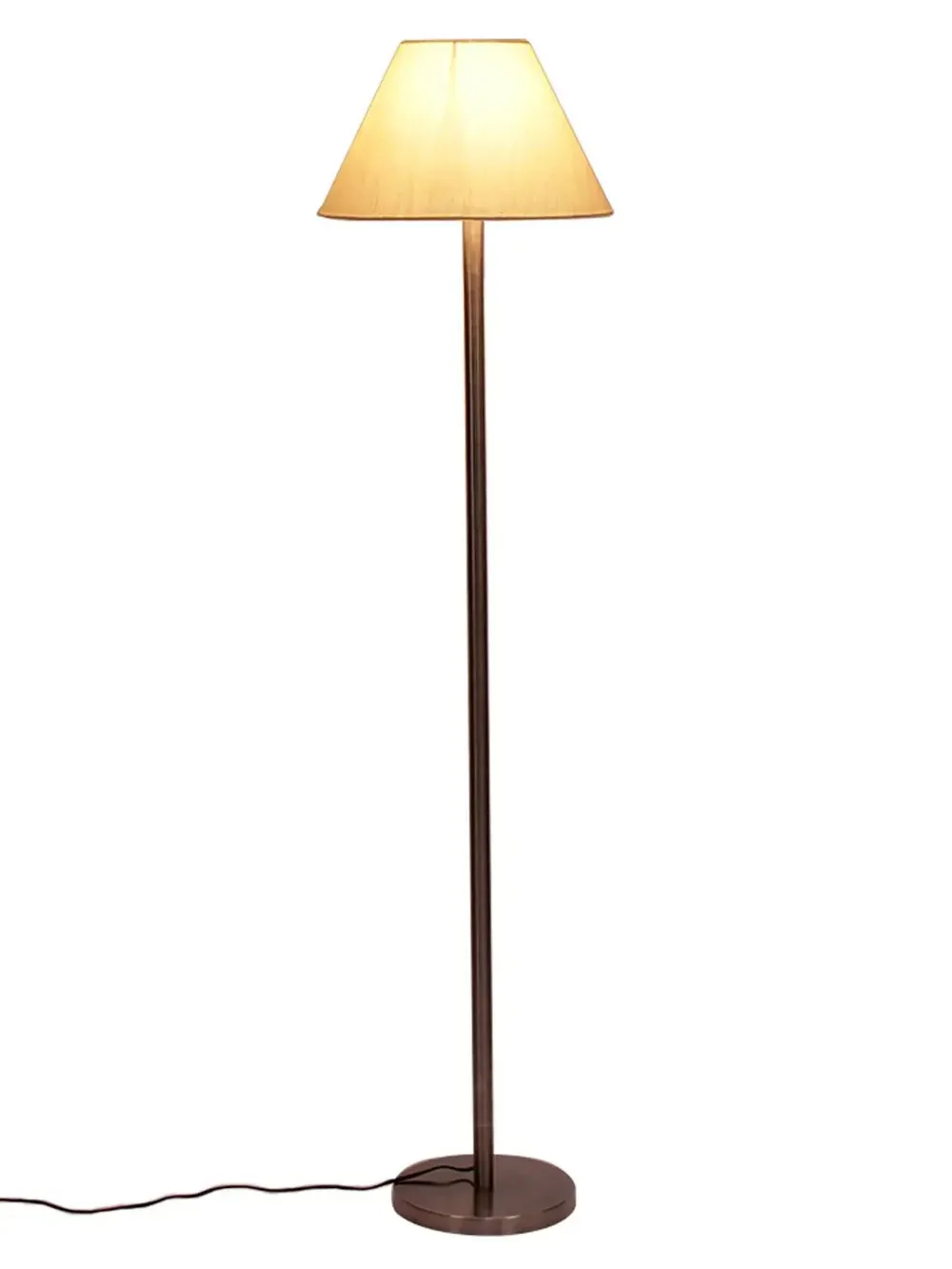 Premium Conical Designer Metal Floor Lamp With Cotton Shade White