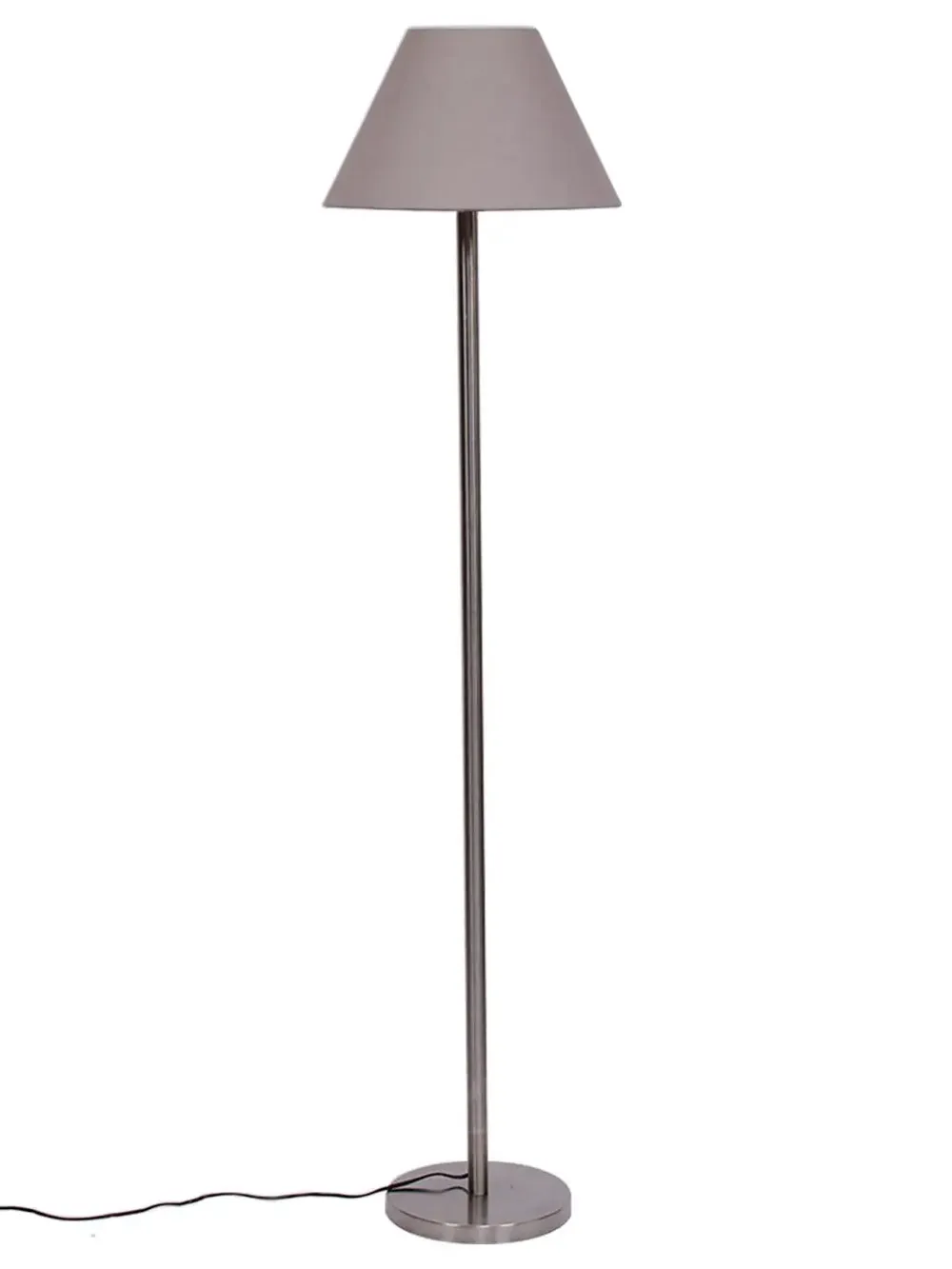 Premium Conical Designer Metal Floor Lamp With Cotton Shade White