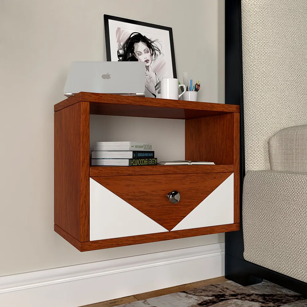 Premium Double Drawer Bedside Table
