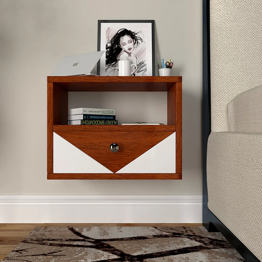 Premium Double Drawer Bedside Table