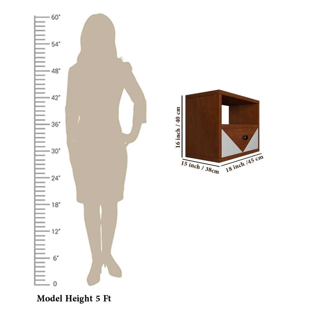 Premium Double Drawer Bedside Table