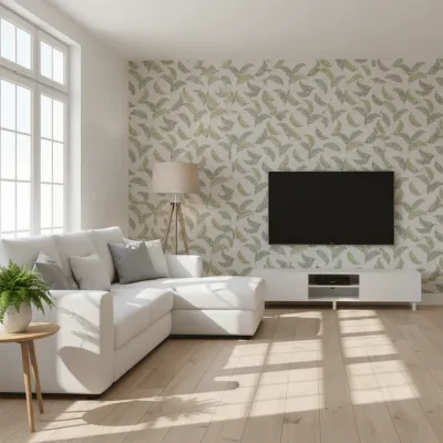 WallMantra Premium Feather Grace Contemporary Vinyl Wallpaper