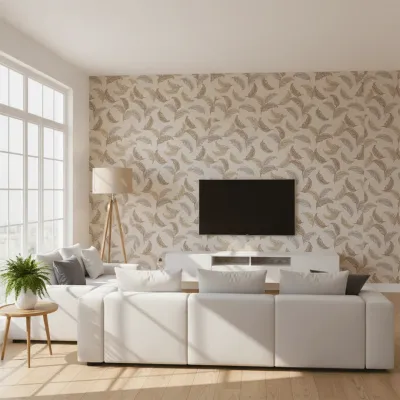 WallMantra Premium Feather Grace Contemporary Vinyl Wallpaper