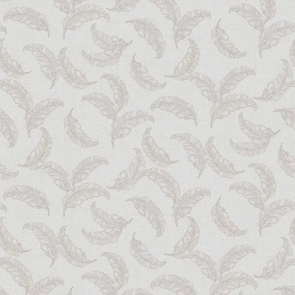 WallMantra Premium Feather Grace Contemporary Vinyl Wallpaper Light Grey