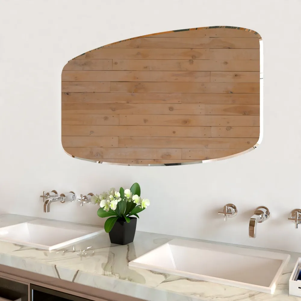 Premium Frameless Beveled Rectangular Bathroom Mirror
