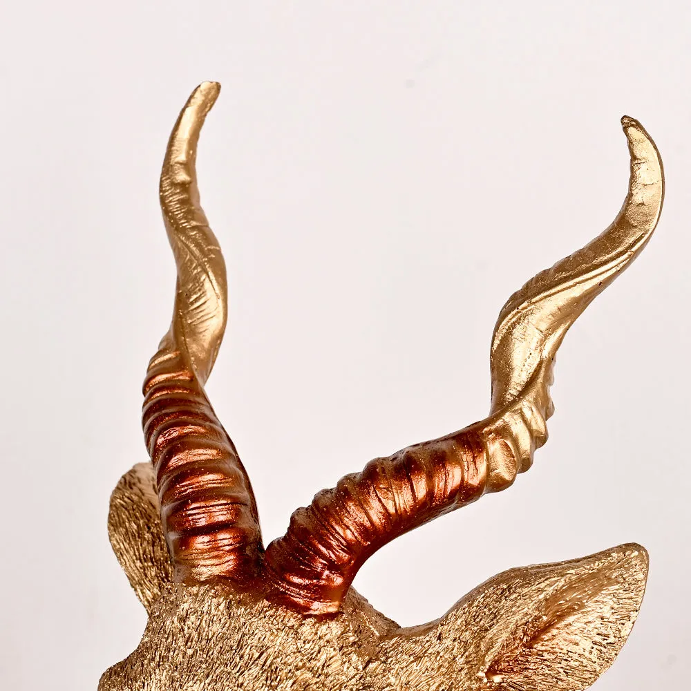 Premium Gold Finished Resin Rendier Figurine