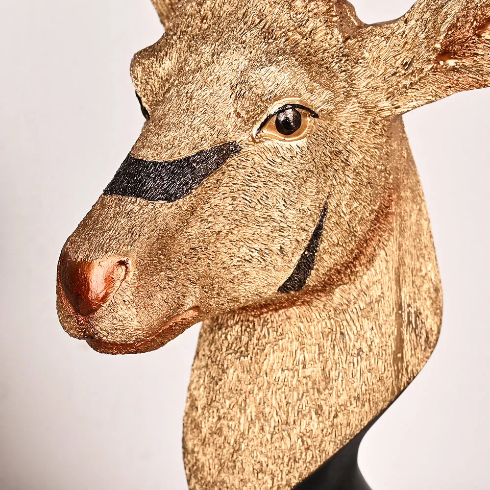 Premium Gold Finished Resin Rendier Figurine