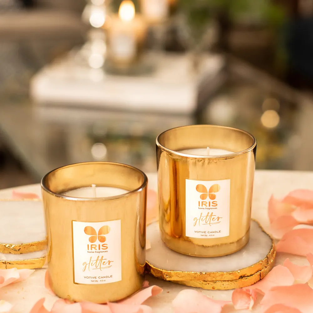 Premium Golden Musk Scented Candle Gift Set for Valentine's Day