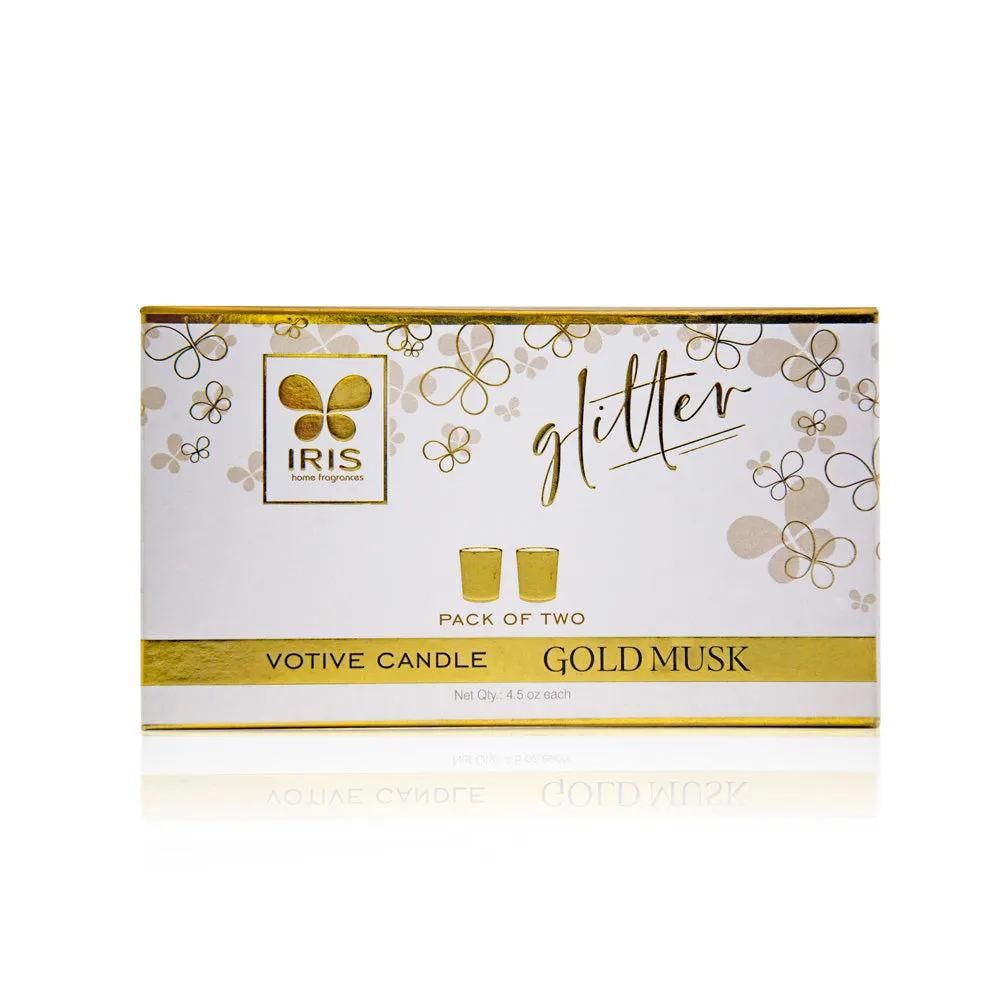 Premium Golden Musk Scented Candle Gift Set for Valentine's Day