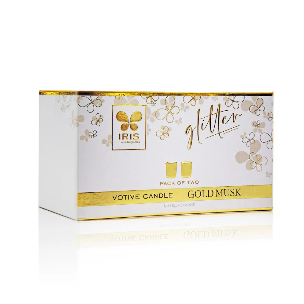 Premium Golden Musk Scented Candle Gift Set for Valentine's Day