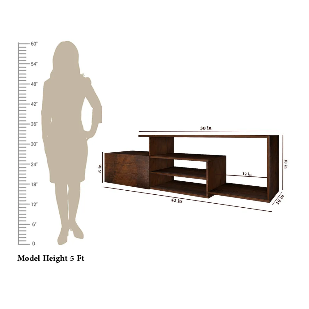 Premium Imbuia Walnut Designer Wooden Tv Unit