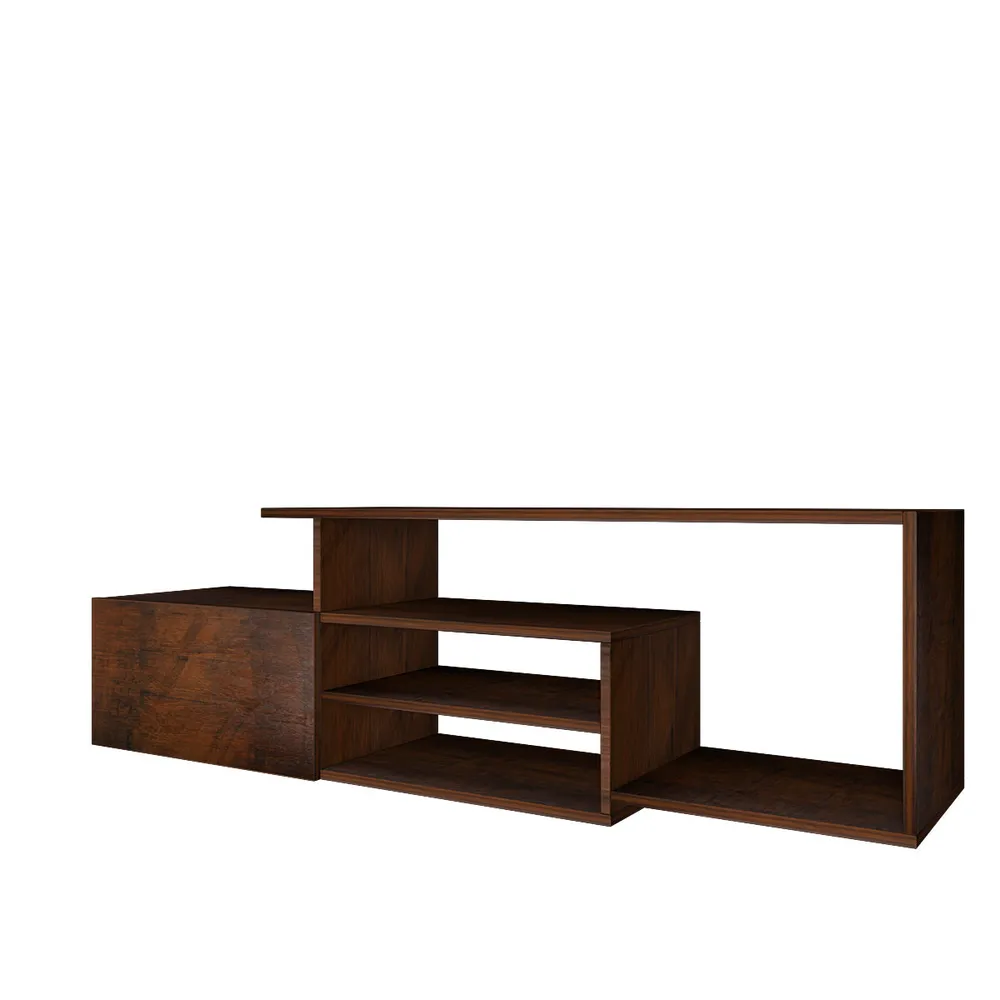 Premium Imbuia Walnut Designer Wooden Tv Unit