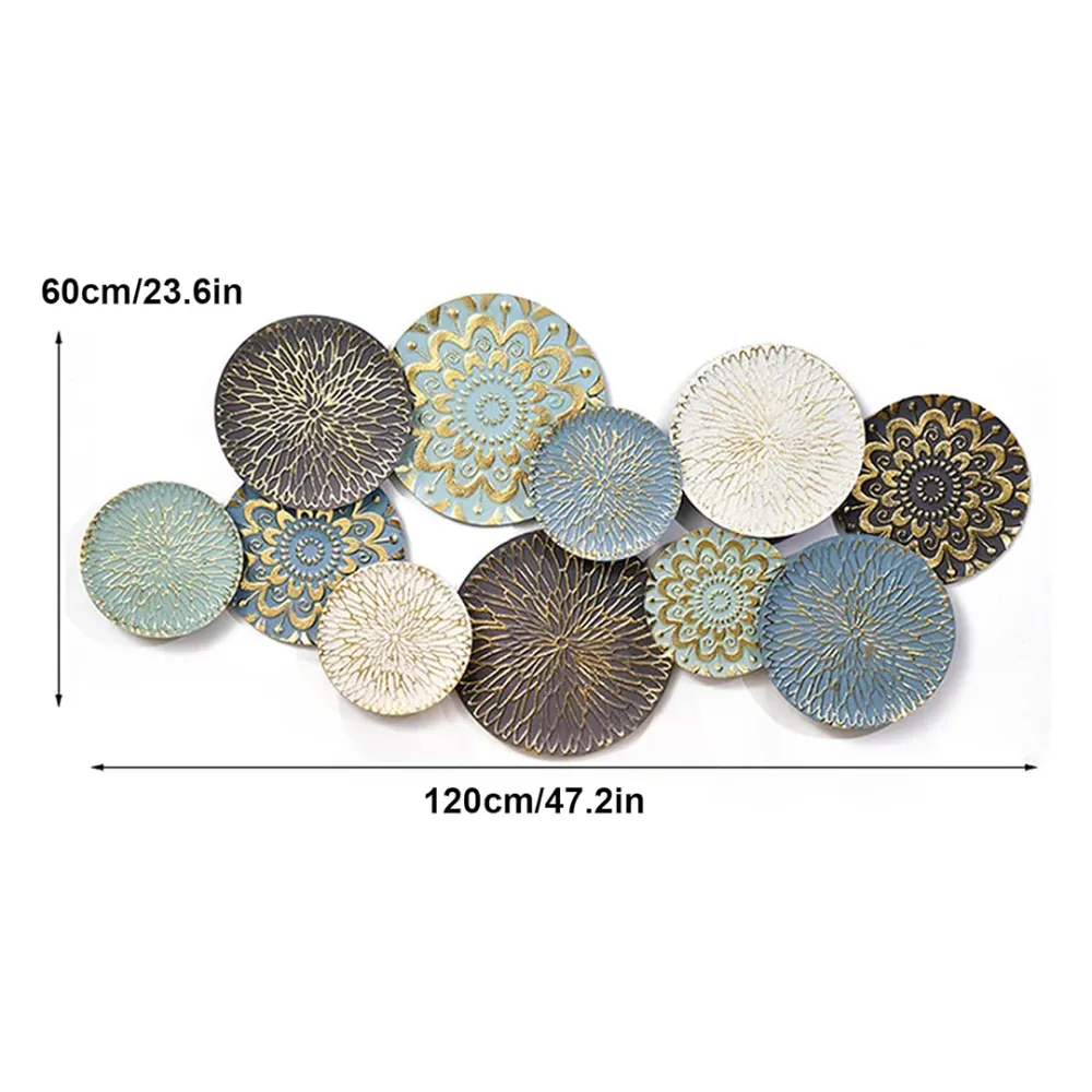 WallMantra Premium Multicolor Plates Metal Wall Art