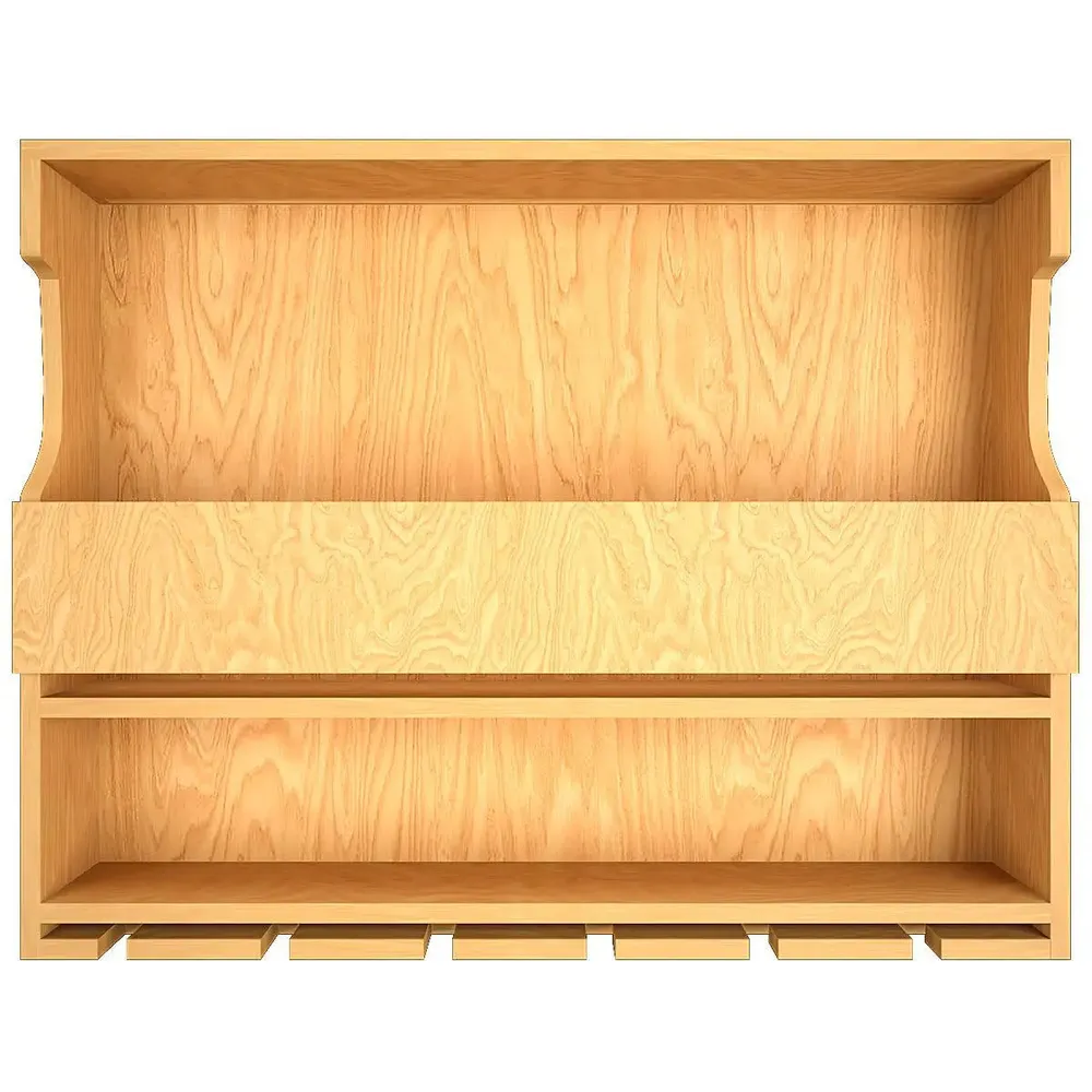 Premium-Quality Backlit Wooden Bar Wall Shelf / Mini Bar Cabinet in Light Oak Finish