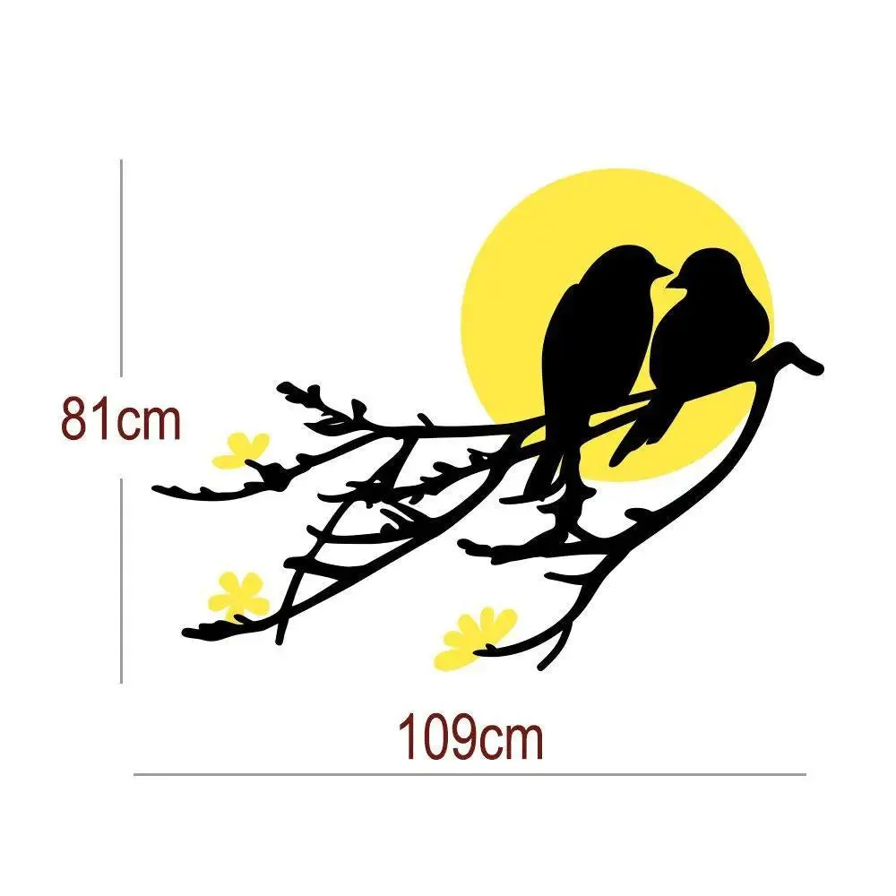 Premium Quality Birds And Moon Wall Sticker