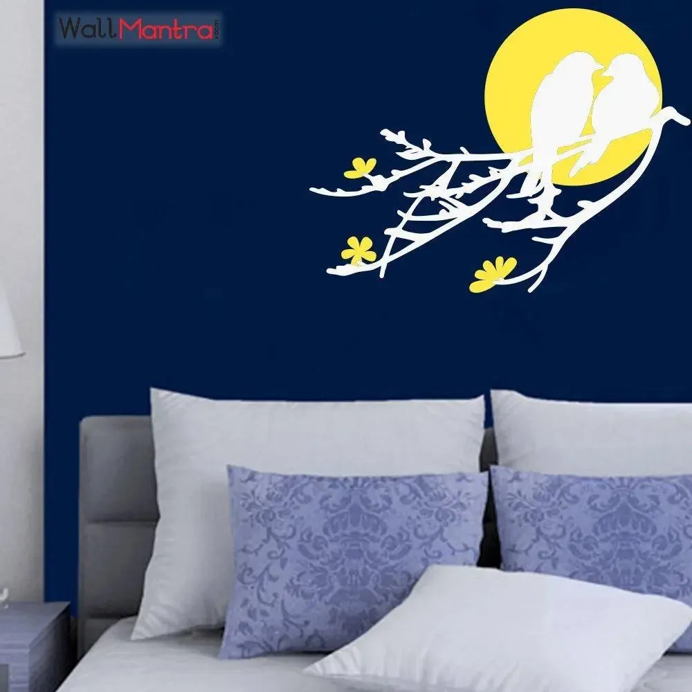 Premium Quality Birds And Moon Wall Sticker