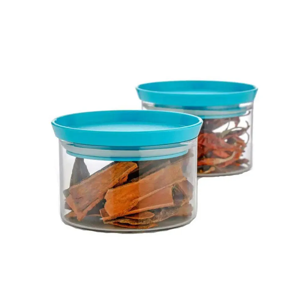 Premium Quality Blue Airtight Kitchen Containers Set Of 6 (300 ml)