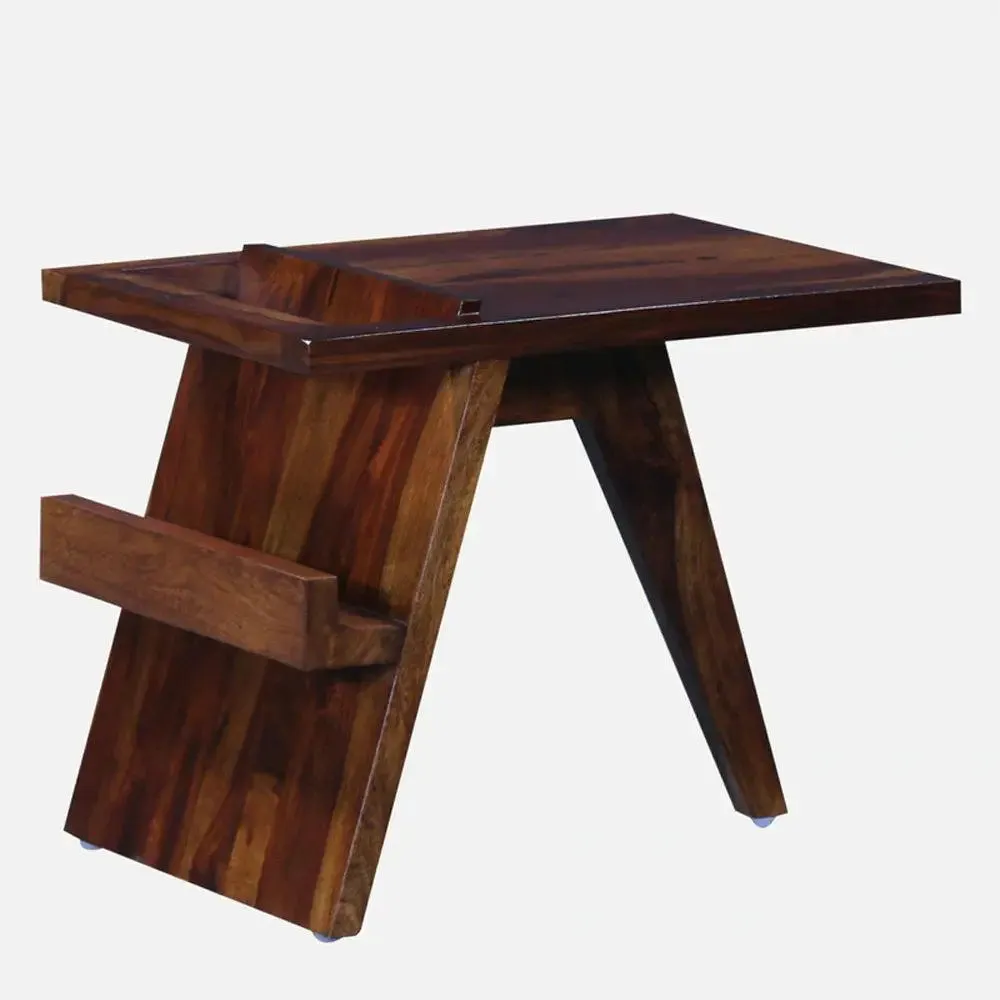 Premium-Quality Compact Sheesham Side Table / Magazine Table