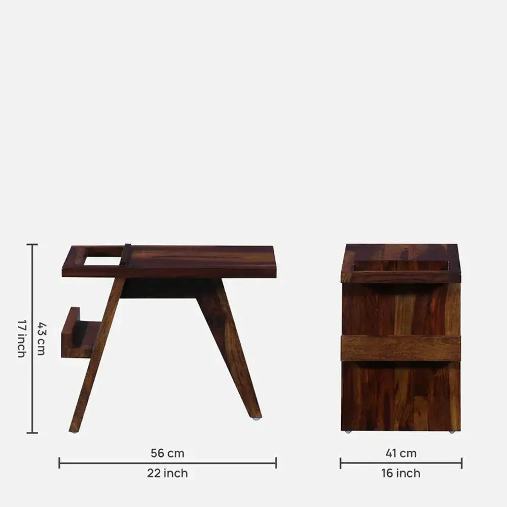 Premium-Quality Compact Sheesham Side Table / Magazine Table