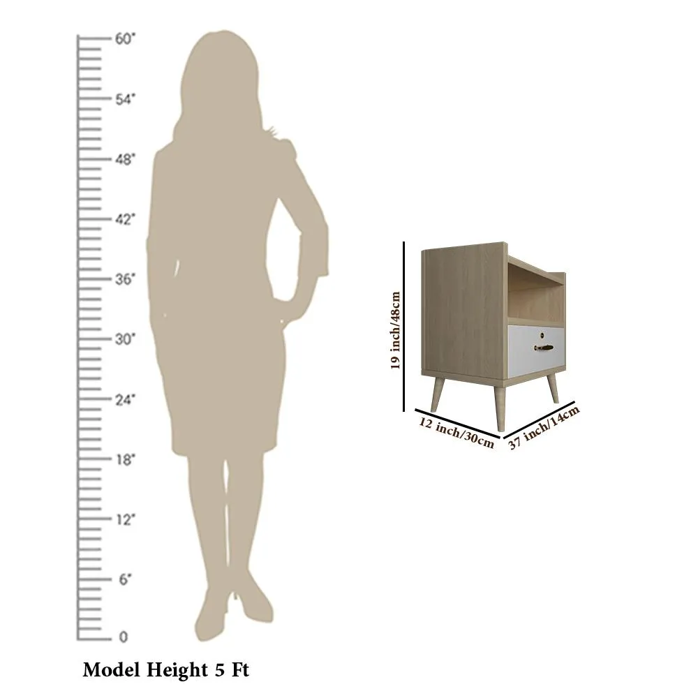 Premium Quality Single Drawer Footed Bedside Table