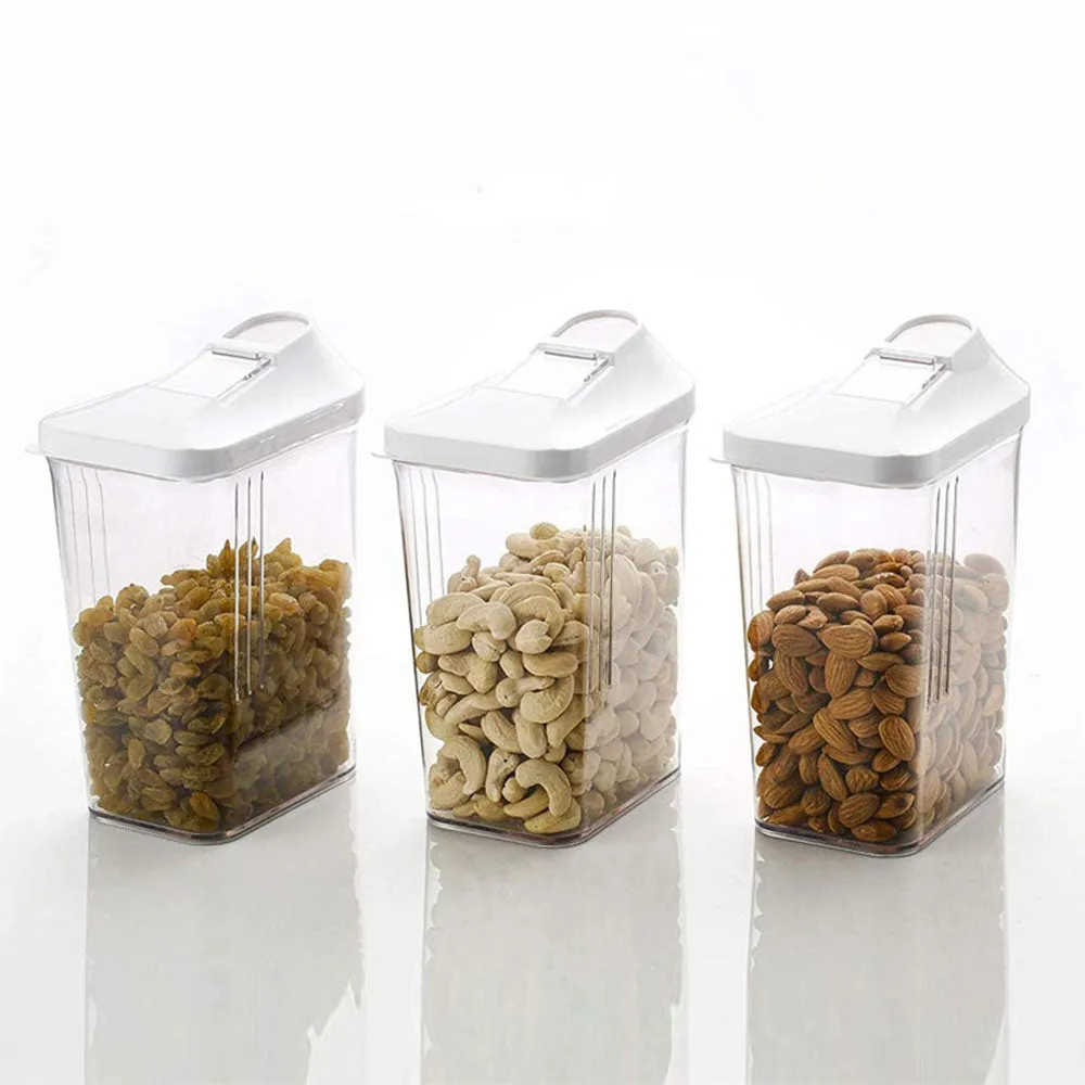Premium Quality Transparent Kitchen Containers Set Of 6 (1100 ml)