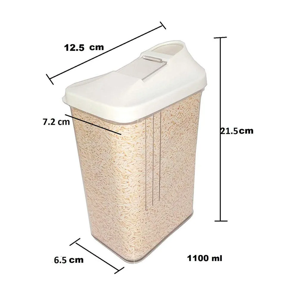 Premium Quality Transparent Kitchen Containers Set Of 6 (1100 ml)
