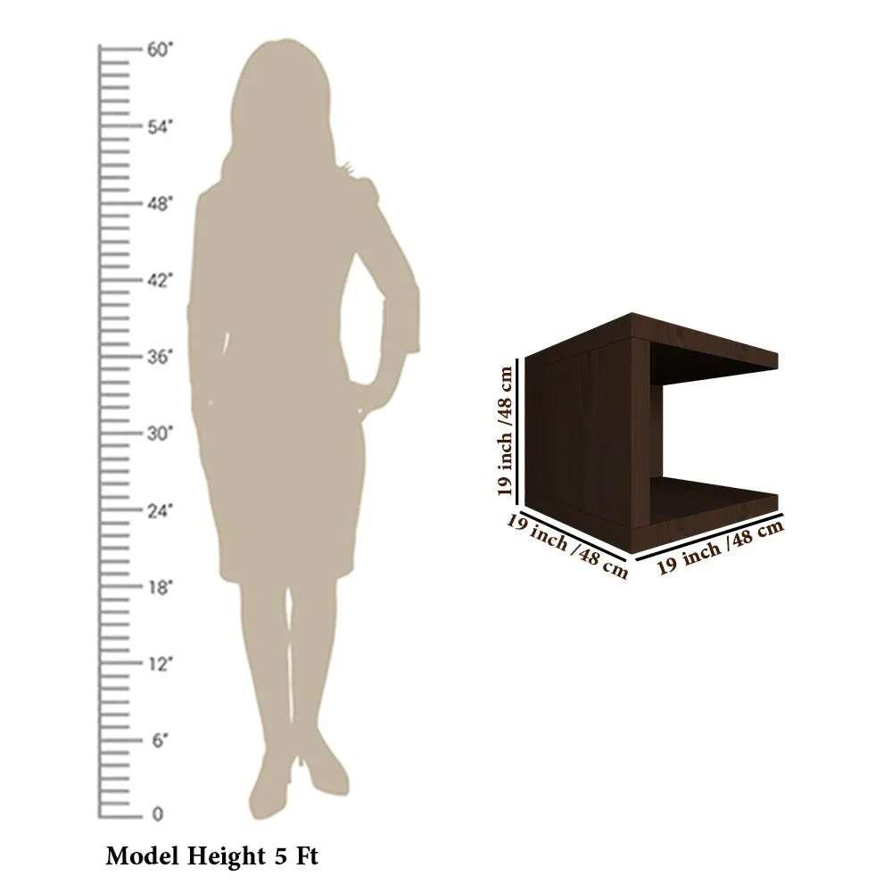 Premium Quality Walnut Minimalist Bedside Table