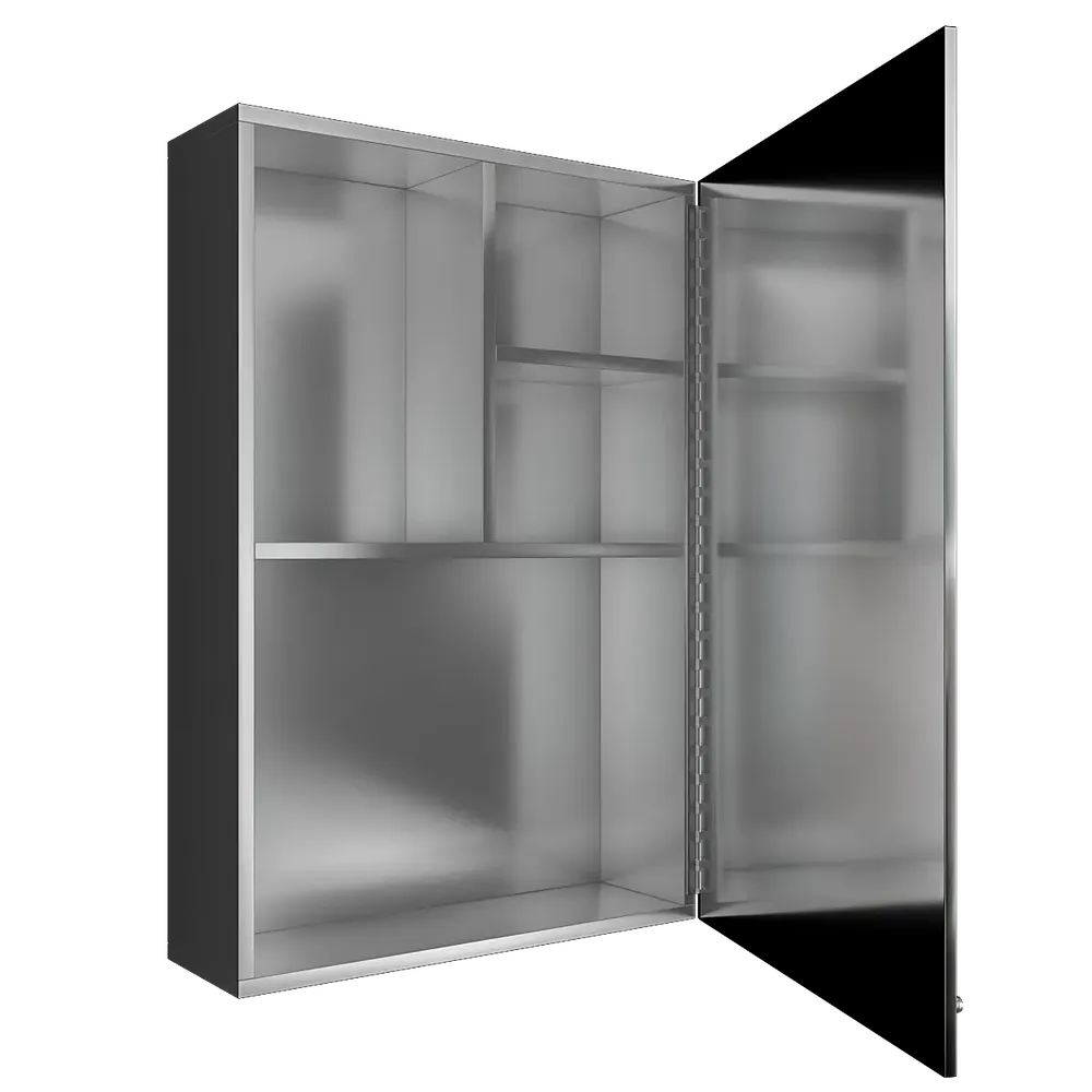 Premium Stainless Steel Bathroom Cabinet With Mirror &amp; 4 Spacious Shelves