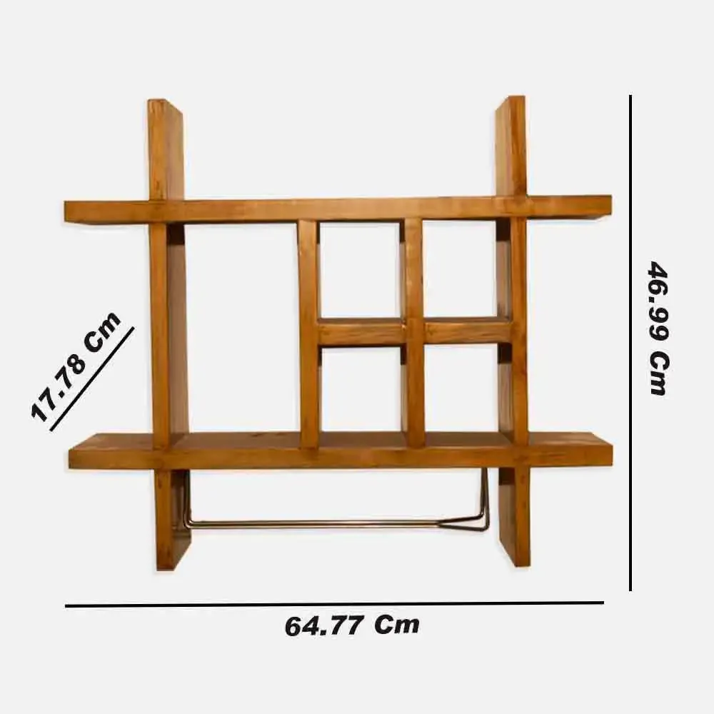 Premium Teak Wood Wall Shelves for Bedroom