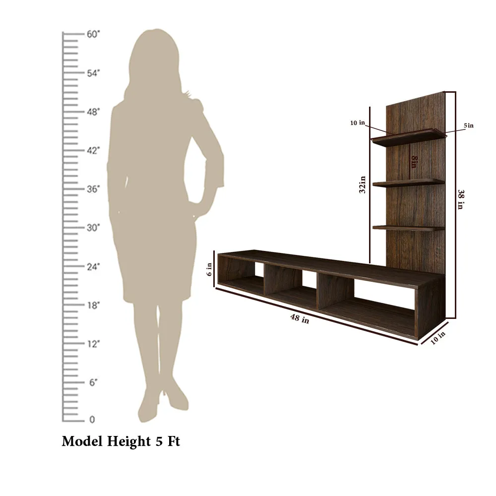 Premium Textured African Oak Walnut TV Unit