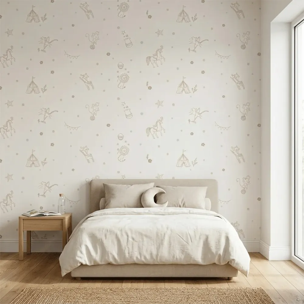 Whimsical Nursery Wallpaper | Dream World Korean Vinyl Wallpaper for Kids Room