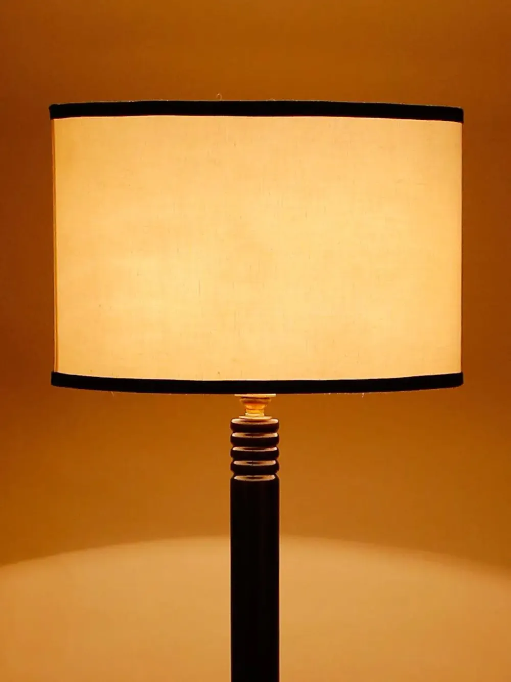 Premium Wood Brown Table Storage Floor Lamp With Cotton Shade Red