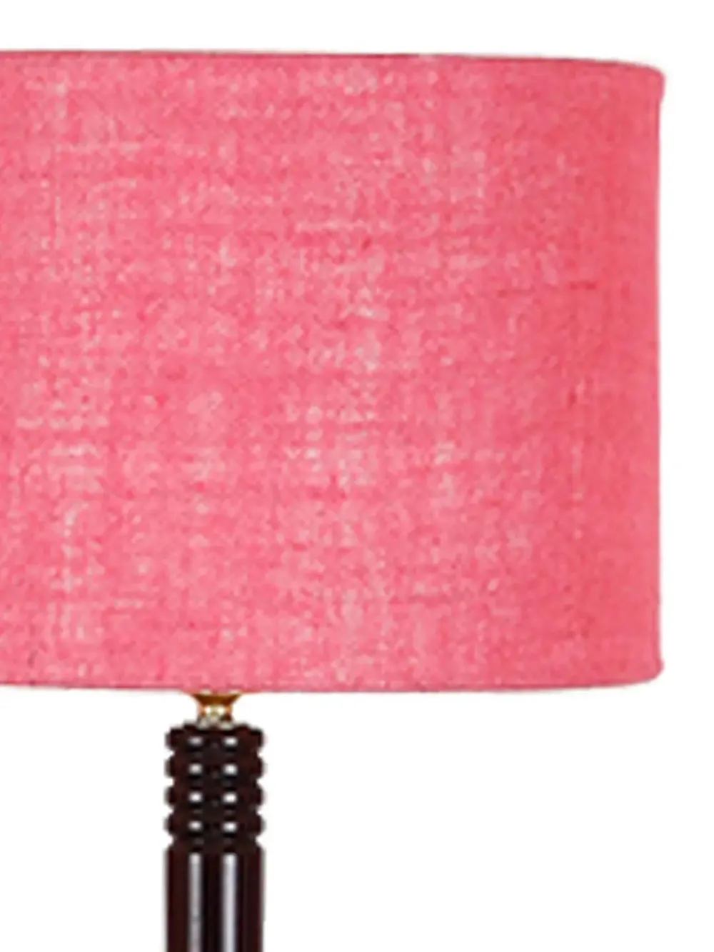 Premium Wood Brown Table Storage Floor Lamp With Jute Shade Maroon