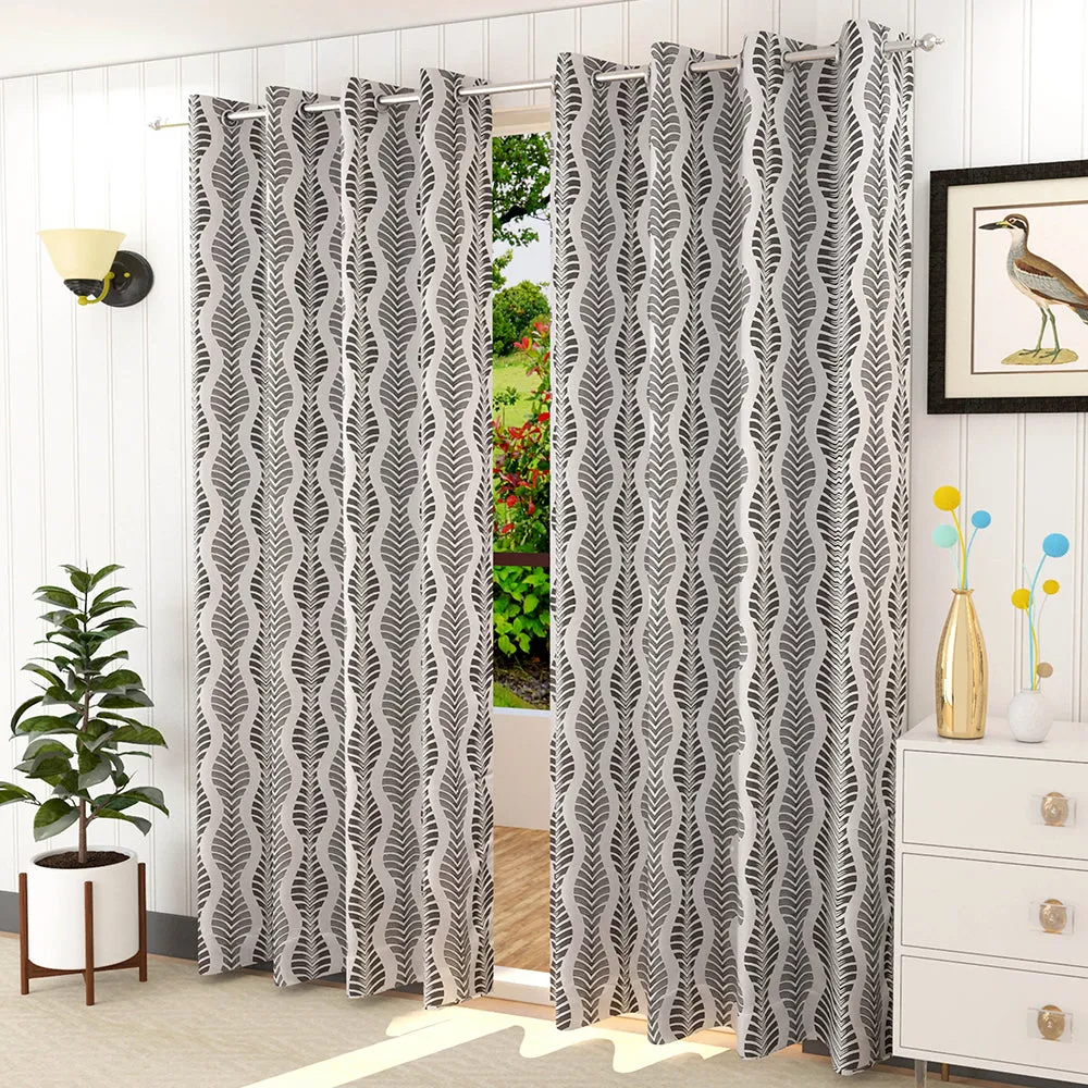 Presto Black colour Abstract Set of 2 Window/Door/Long door WINDOW