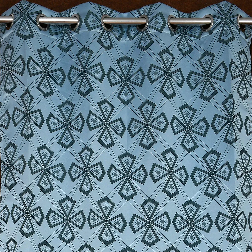 Presto Blue colour Abstract Set of 2 Window/Door/Long door WINDOW