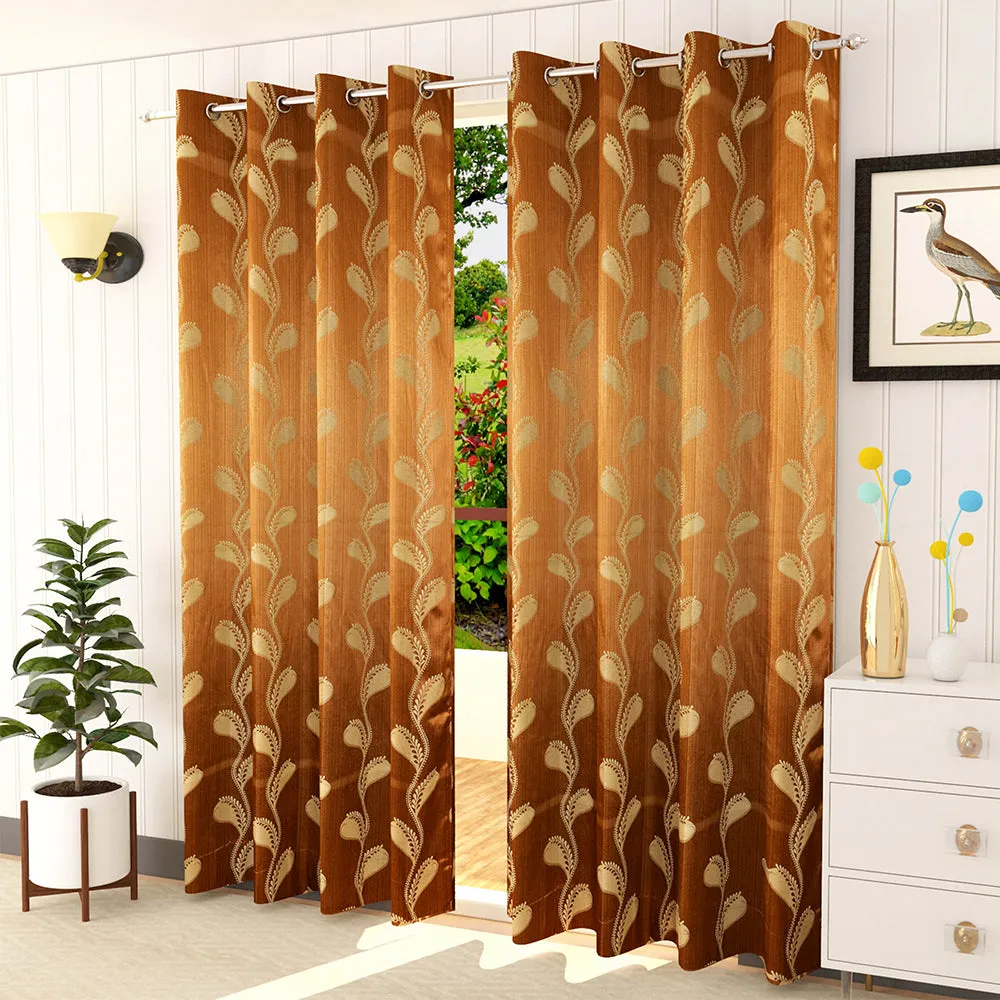 Presto Brown colour  Abstract Set of 2 Window/Door/Long door WINDOW