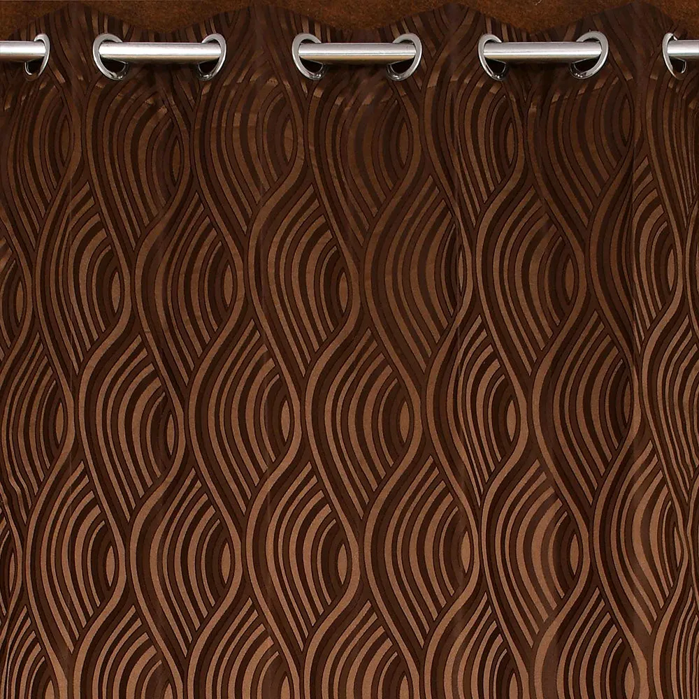 Presto Brown colour Abstract Set of 2 Window/Door/Long door WINDOW