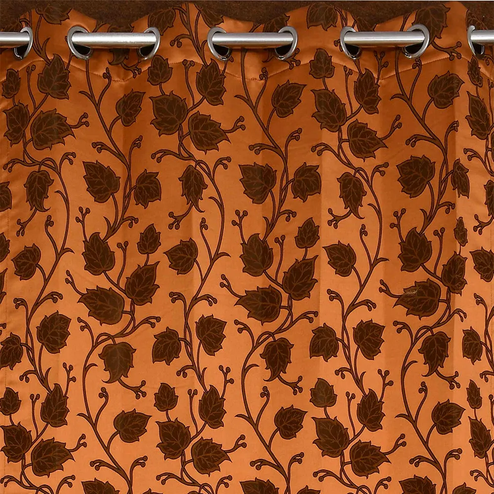 Presto Brown colour Floral Set of 2 Window/Door/Long door WINDOW