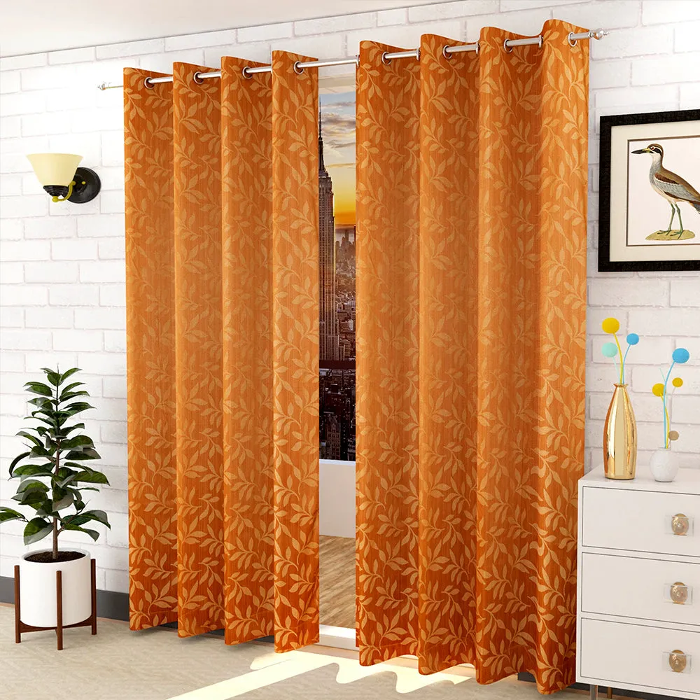 Presto Dark Gold colour Floral Set of 2 Window/Door/Long door WINDOW