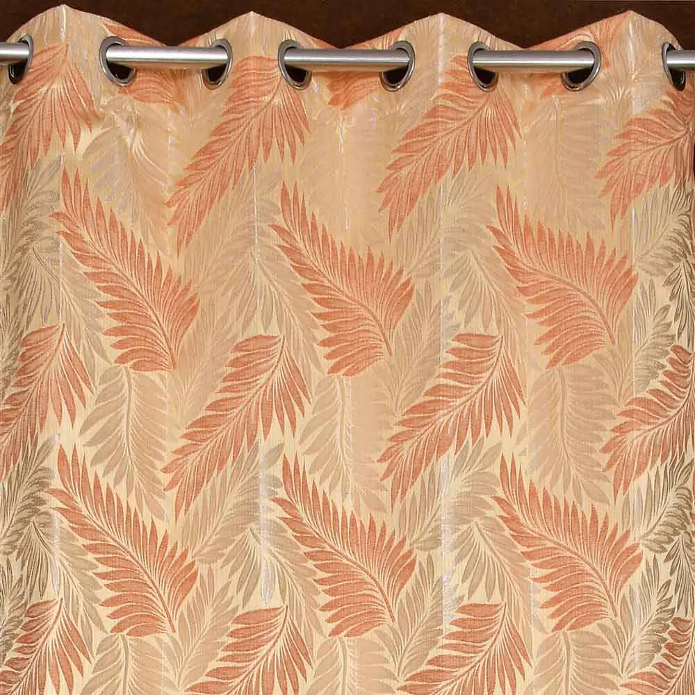 Presto Orange colour Floral Set of 2 Window/Door/Long door WINDOW