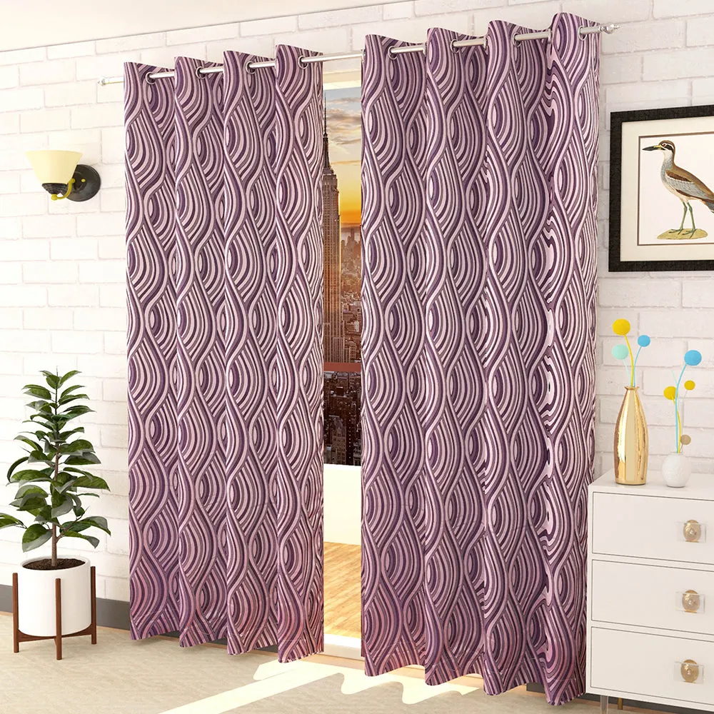 Presto Pink colour Abstract Set of 2 Window/Door/Long door WINDOW
