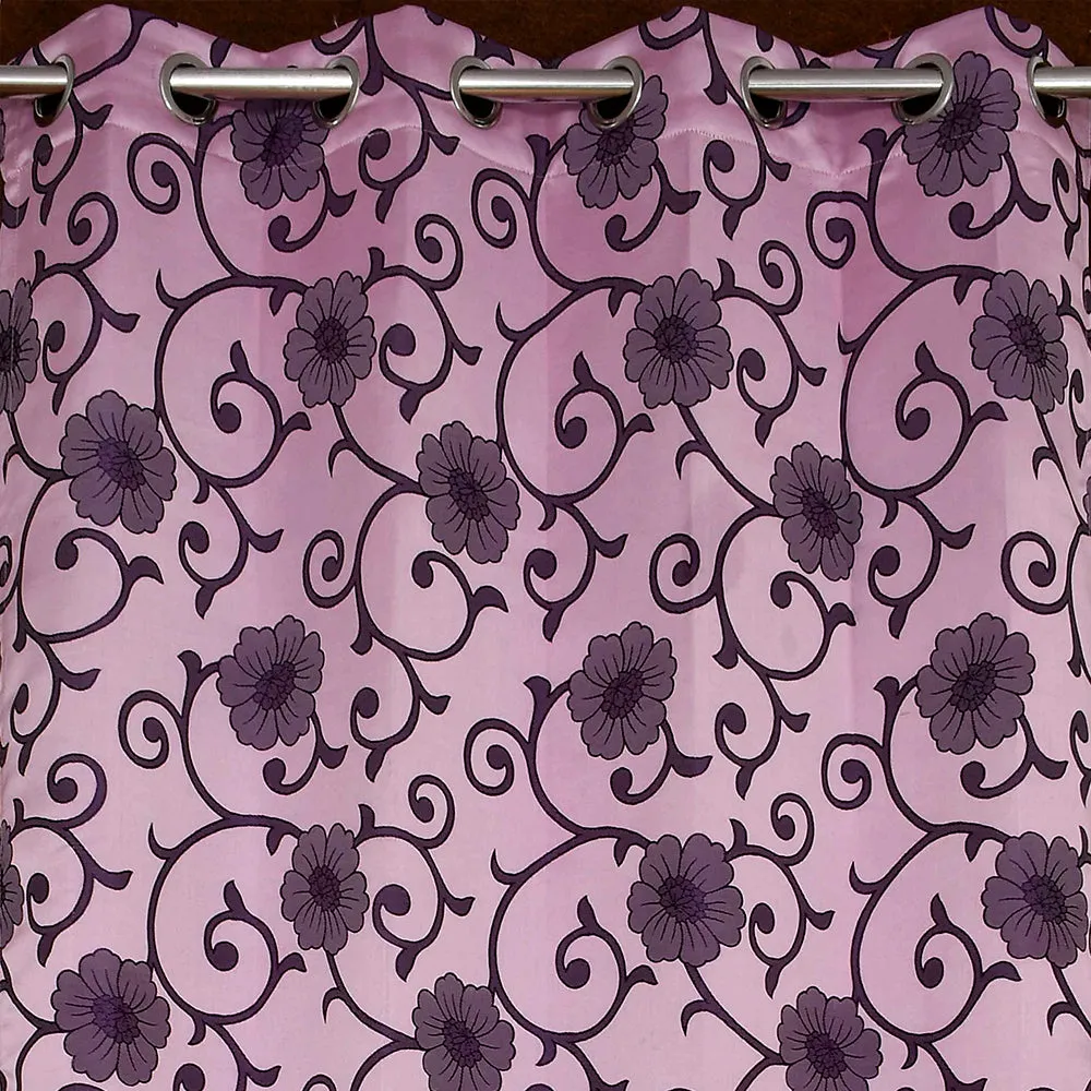 Presto Pink colour Floral Set of 2 Window/Door/Long door WINDOW