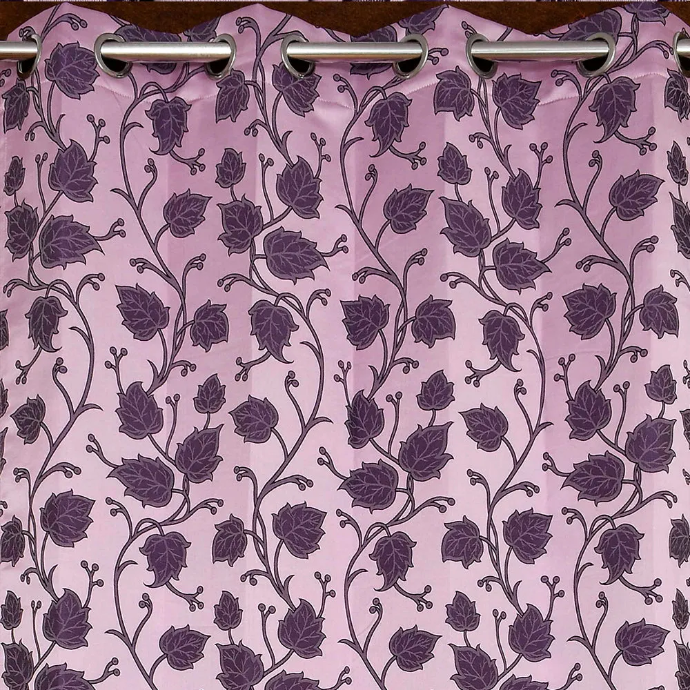 Presto Pink colour Floral Set of 2 Window/Door/Long door WINDOW