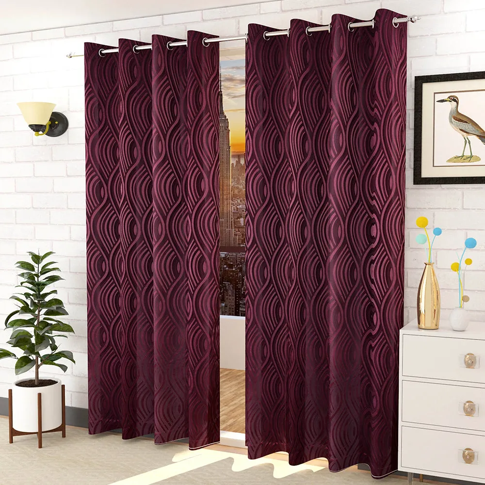 Presto Purple colour Abstract Set of 2 Window/Door/Long door WINDOW