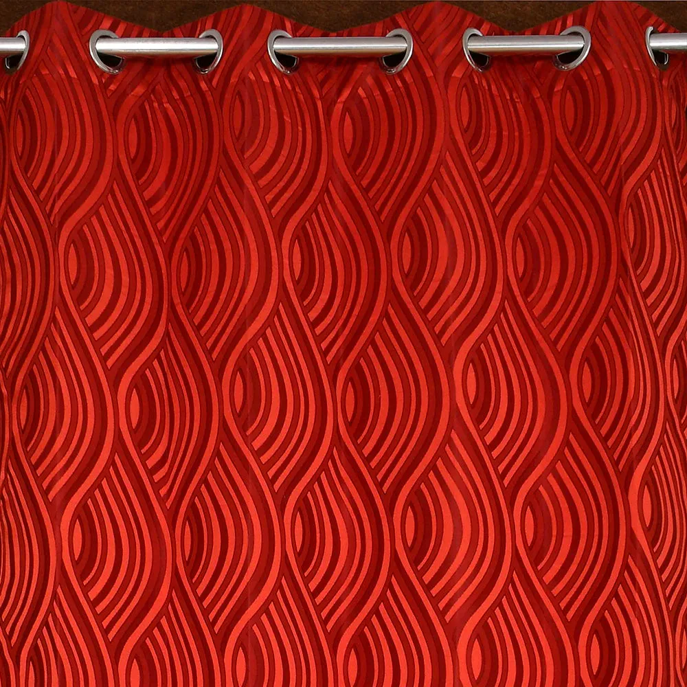 Presto Red colour Abstract Set of 2 Window/Door/Long door WINDOW