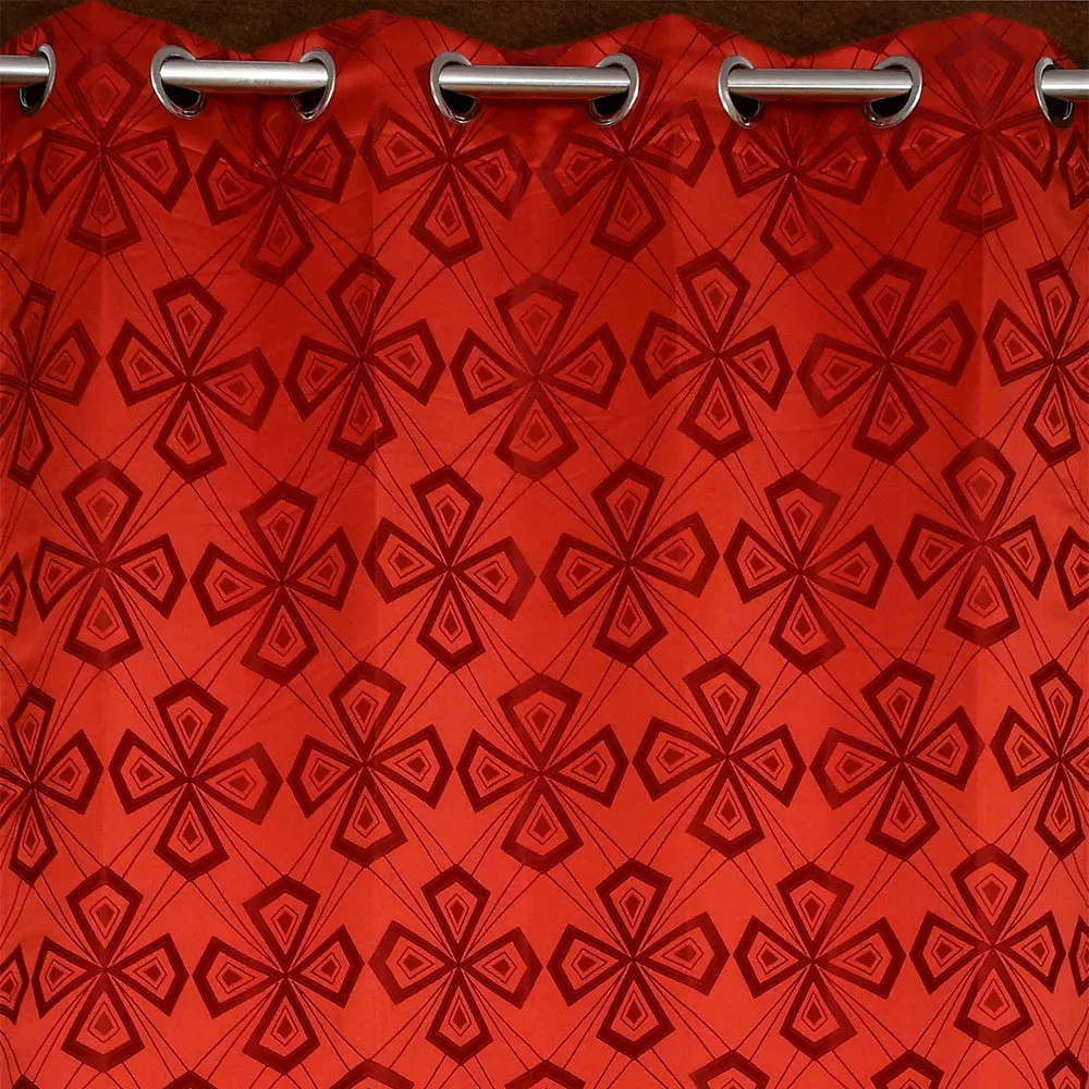 Presto Red colour Abstract Set of 2 Window/Door/Long door WINDOW