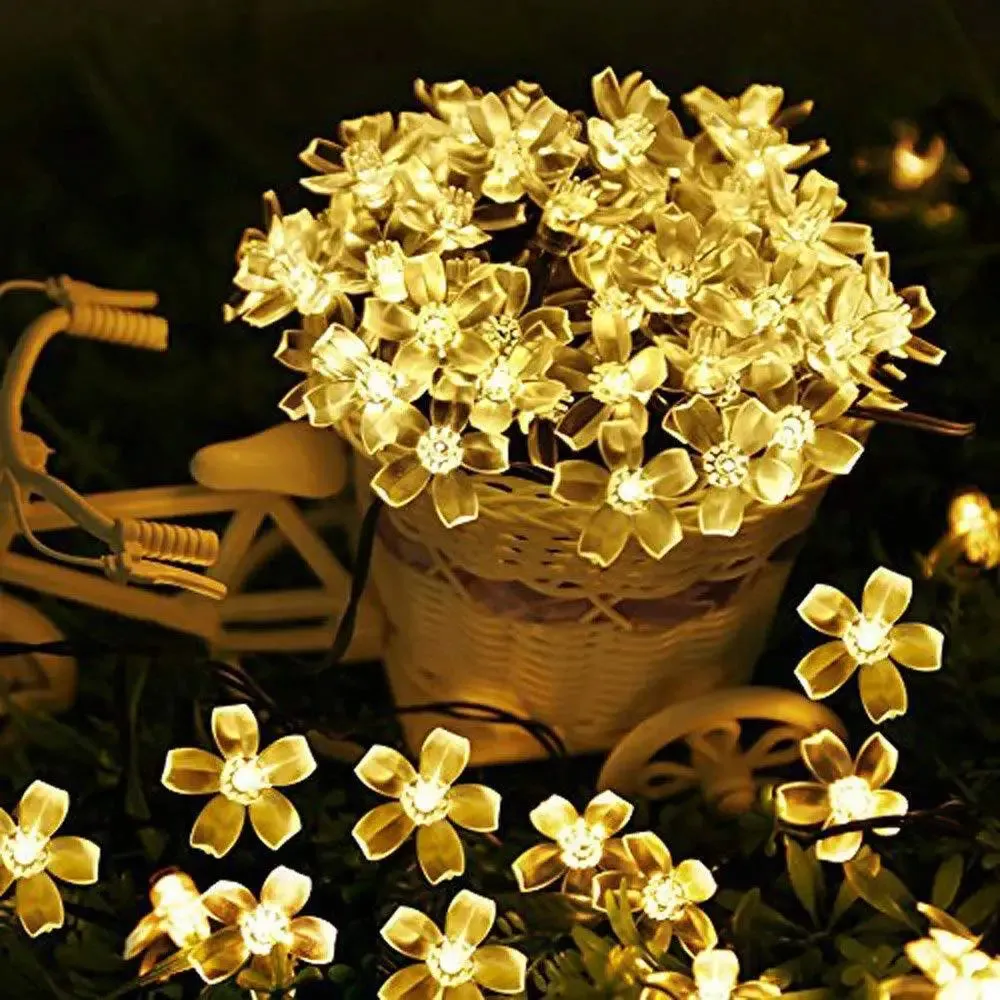Pretty Blooming Flower Fairy LED String Lights - 6 pieces
