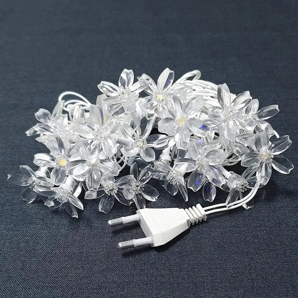 Pretty Blooming Flower Fairy LED String Lights - 6 pieces